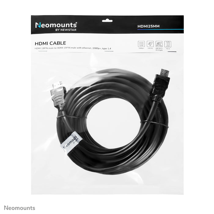 HDMI 1.4 kabel, High speed, HDMI 19 pins M/M, 7,5 meter