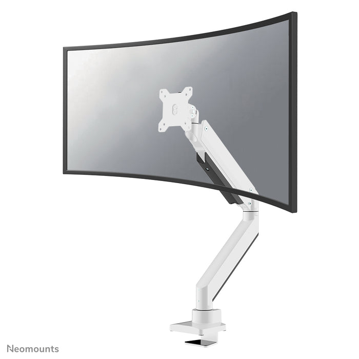 NM-D775WHITEPLUS is een gasgeveerde bureausteun voor curved monitors t/m 49 inch (124 cm) - Wit