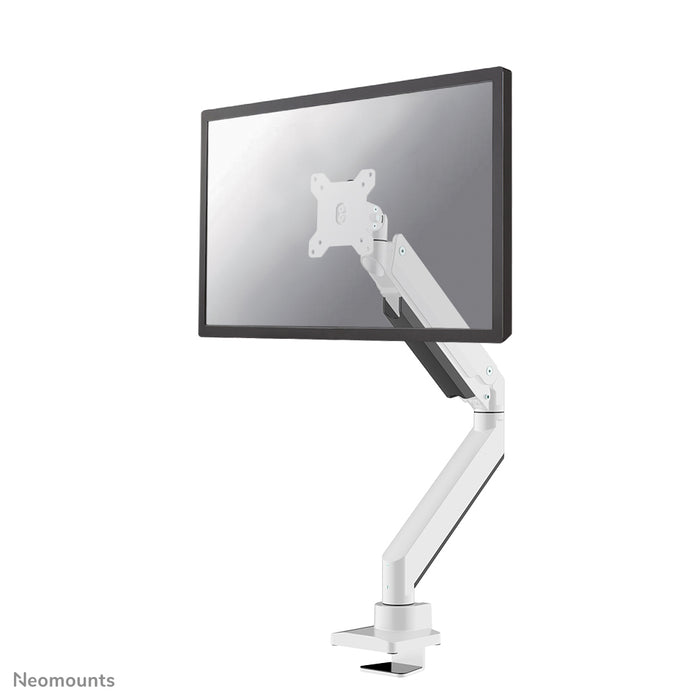 NM-D775WHITE is een gasgeveerde bureausteun voor flat screens t/m 32 inch (81 cm) - Wit