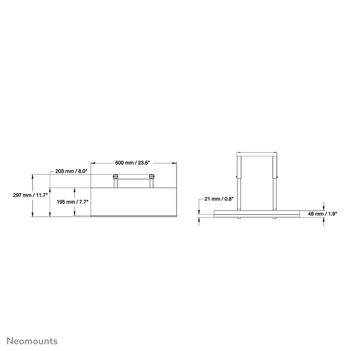 toetsenbordsteun PLASMA-M2KEYB is een universele steun voor het plaatsen van AV-apparatuur op een  2500-serie.