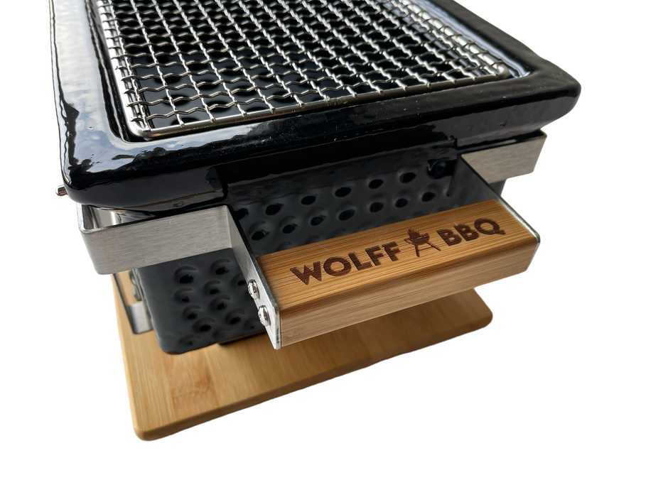 WOLFF BBQ |Keramische tafel barbecue |Rechthoek model met 2x lucht inlaad |Buitenhuis gebruik