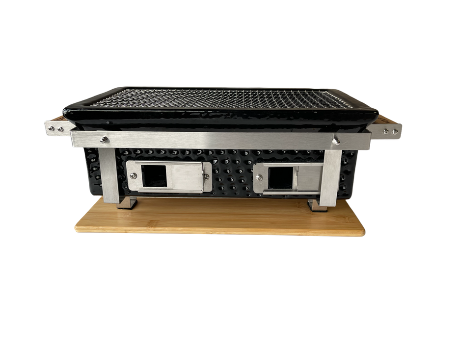 WOLFF BBQ |Keramische tafel barbecue |Rechthoek model met 2x lucht inlaad |Buitenhuis gebruik