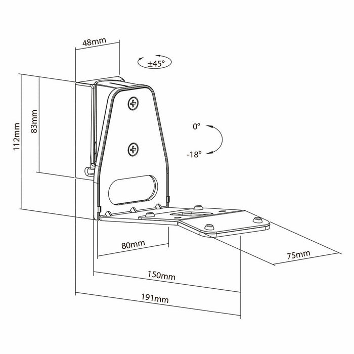 Speakerbeugel Sonos Era300 Wand Wit