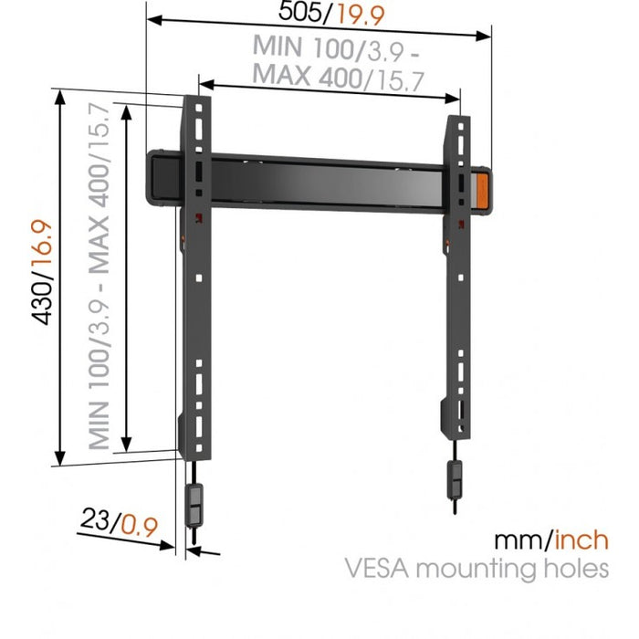 Vogel's WALL 2205 vaste tv muurbeugel voor schermen tot 55 inch