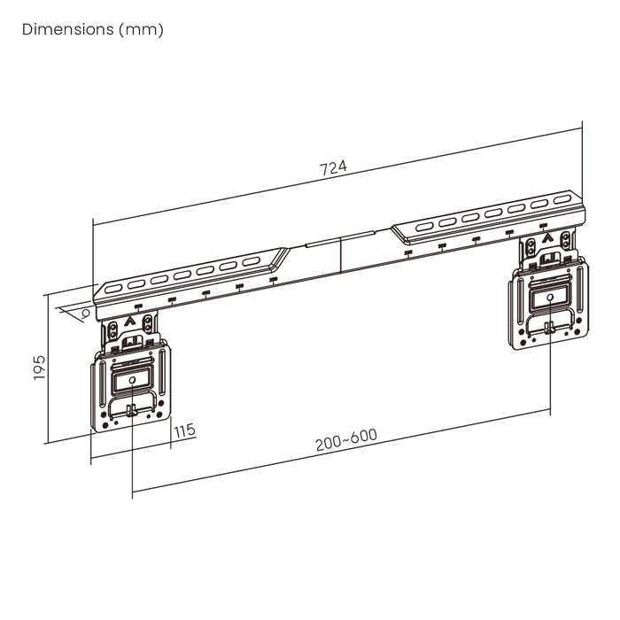 Wolff Mount Ultra Platte TV Muurbeugel 9 mm 32-86 inch | Vaste TV Beugel tot 75 kg