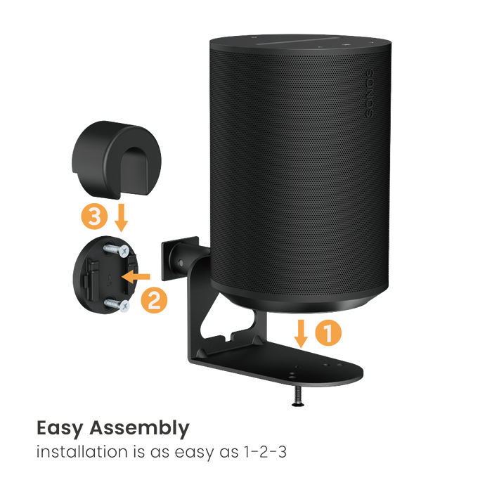 Wolff Mount Muurbeugels voor Sonos Era 100 & Era 300 – Duo-Pack Zwart