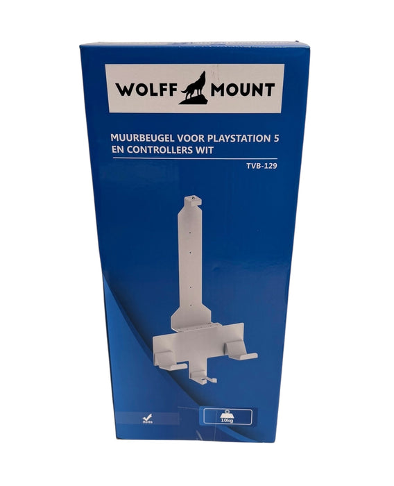 Wolff Mount PS5 Houder – Muurbeugel voor PlayStation 5 en Controllers – Wit
