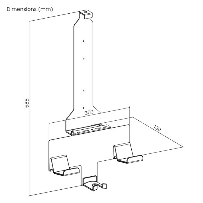 Wolff Mount PS5 Houder – Muurbeugel voor PlayStation 5 en Controllers – Wit
