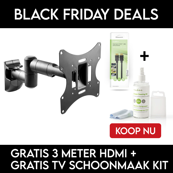 TV muurbeugel voor schermen tot 32" Draaibaar en kantelbaar | BLACK FRIDAY