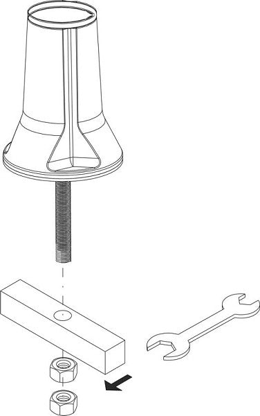 NewStar FPMA-D97GROMMET montageplaat voor bureaudoorvoer