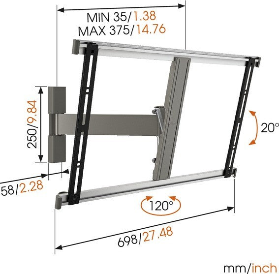 Vogels THIN 325 wandsteun